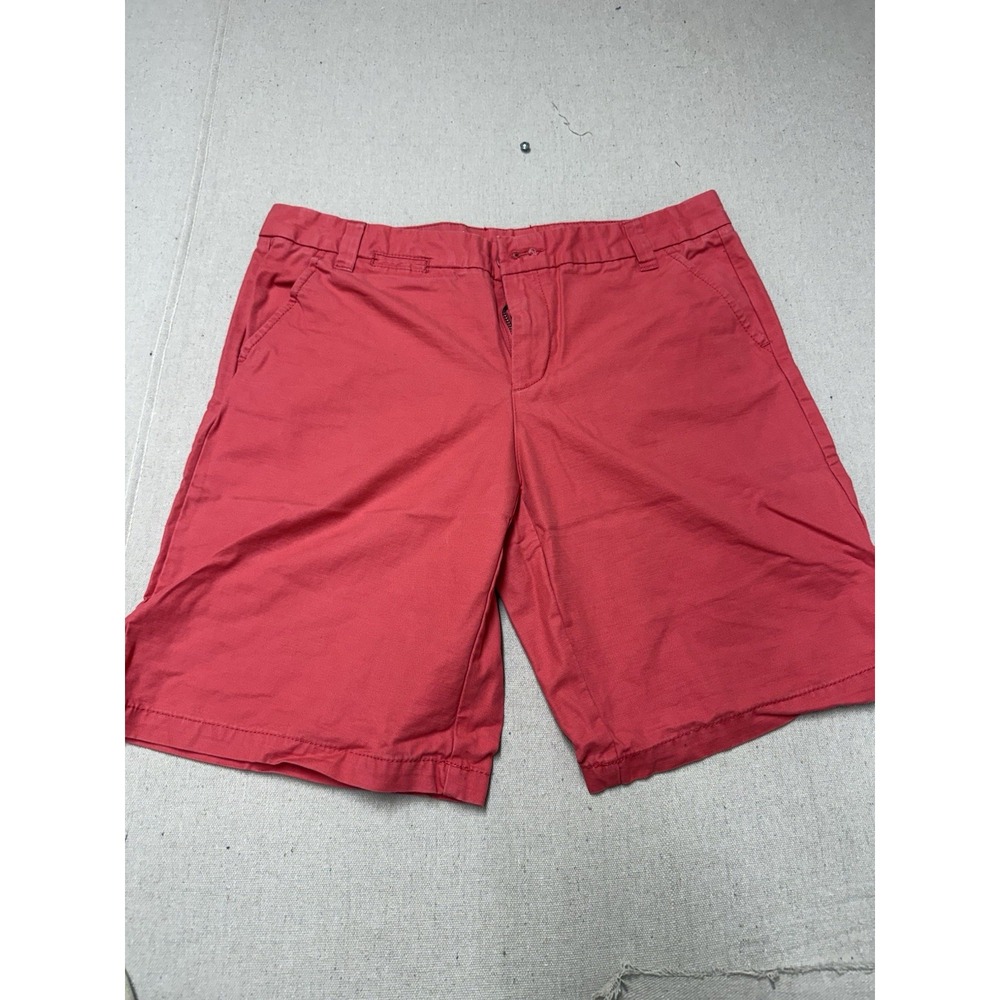 Gap Khakis Women’s Size 4 Boyfriend Roll-Up Shorts Pink Red A8